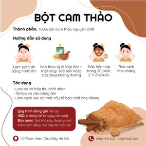 Alternative view of BỘT CAM THẢO NGUYÊN CHẤT